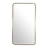 Albin Radius Rectangle Satin Brass Wall Mirror