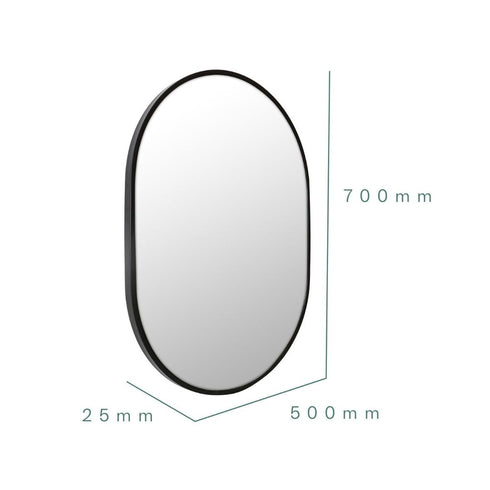 Aaden Pill Black Wall Mirror