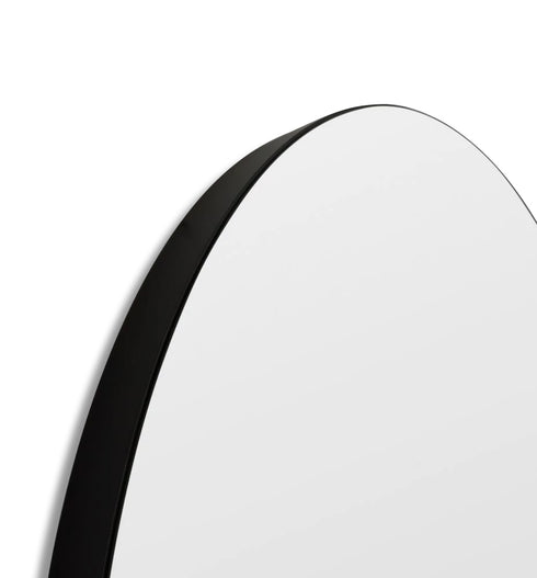 Mira Charcoal Matte Round Mirror