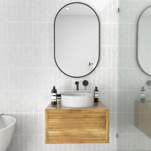 Aaden Pill Black Wall Mirror