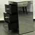 Merida 3-Drawers Mirrored Bedside Table