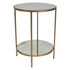 Cocktail Antique Gold Mirrored Side Table