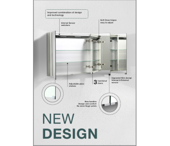 Carmelo Italian LED Mirrored Bathroom Shaving Cabinet