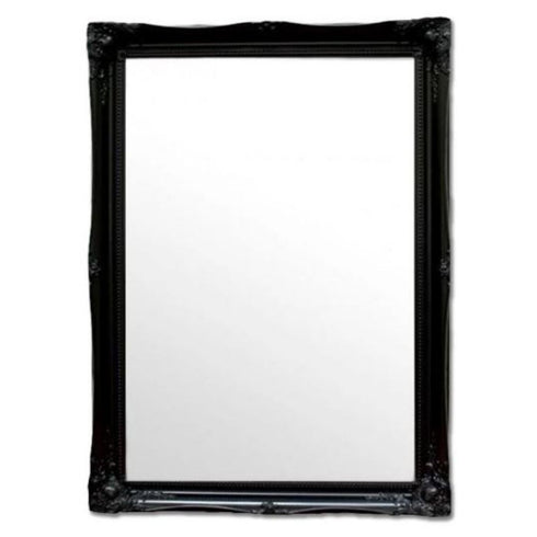Serena Black Ornate Wall Mirror
