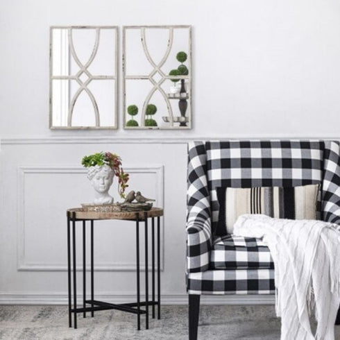 Knox Set Of 2 Carved Wall Mirrors