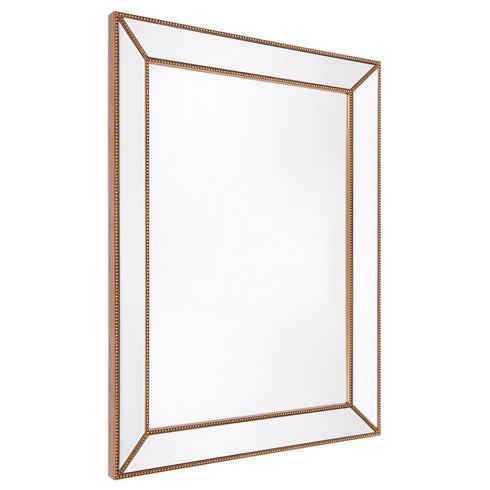 Zeta Gold Beaded Frame Wall Mirror
