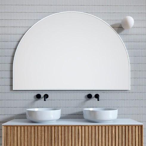 Apsel Arch White Wall Mirror