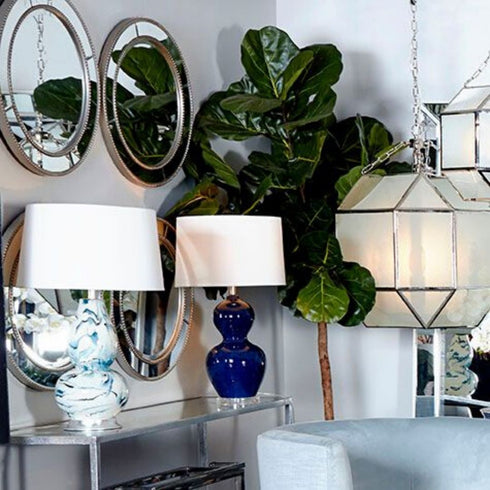 Zeta Antique Silver Round Wall Mirror