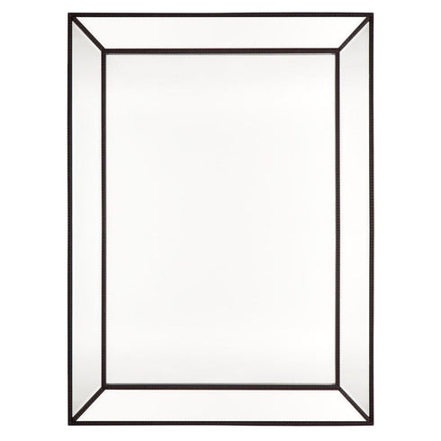 Zeta Beaded Black Wall Mirror