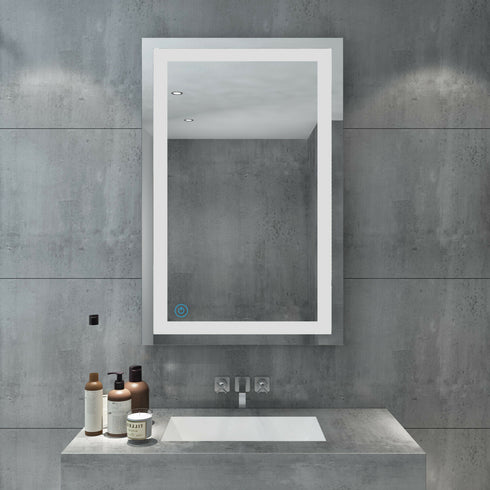 Milo LED Anti-fog Front-Lit Rectangular Bathroom Mirror