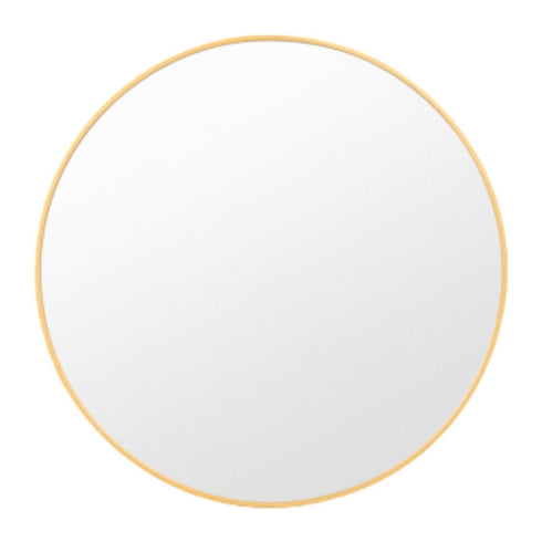 Simplicity Brass Round Wall Mirror