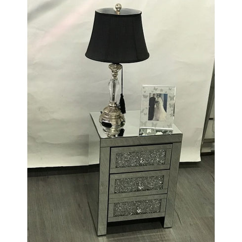 Nila Mirrored Bedside Table
