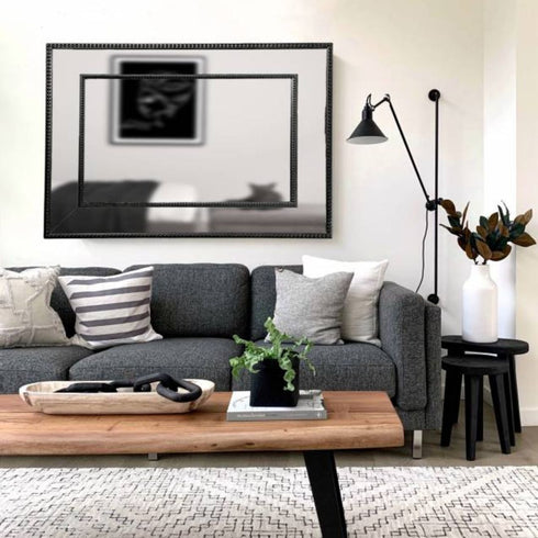Luke Traditional Black Wall Mirror