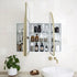 Myli 3-Door Arch Satin Brass Mirror Cabinet