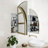 Myli 3-Door Arch Satin Brass Mirror Cabinet