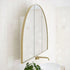 Myli 3-Door Arch Satin Brass Mirror Cabinet