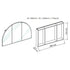 Myli 3-Door Arch Satin Brass Mirror Cabinet
