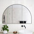 Myli 3-Door Arch Black Mirror Cabinet