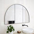 Myli 3-Door Arch Black Mirror Cabinet