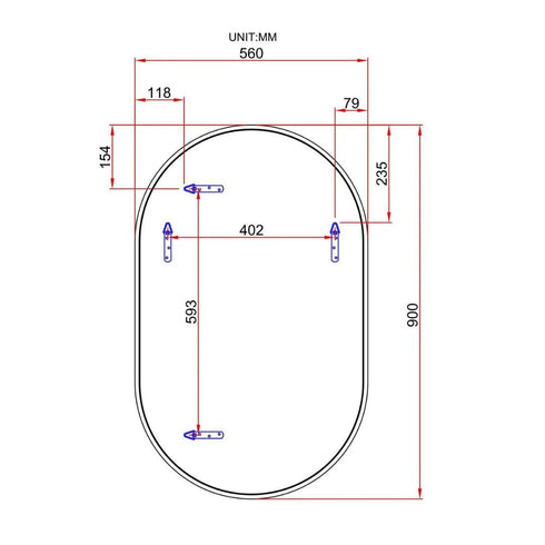 Cyne Pill White Wall Mirror