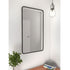 Albin Radius Rectangle Black Wall Mirror