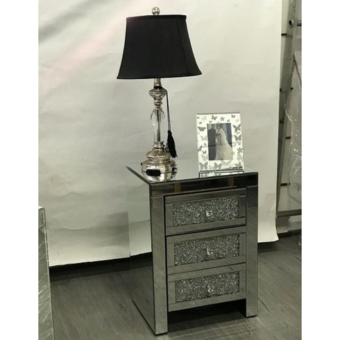 Nila Mirrored Bedside Table