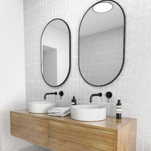 Aaden Pill Black Wall Mirror
