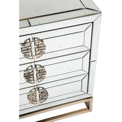 Virgil Mirrored Bedside Table