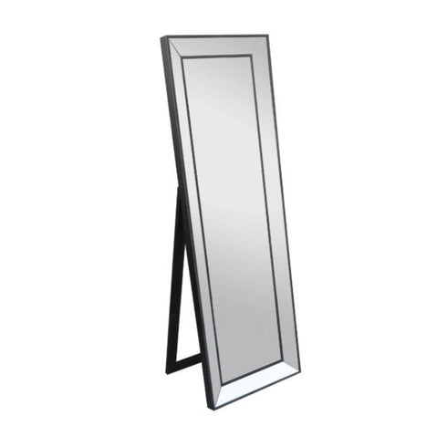 Melania Black Mirrored Frame Wall Mirror