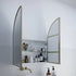 Amaris Satin Brass Arch Mirrored Cabinet