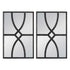 Knox Set Of 2 Black Carved Wall Mirrors
