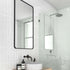 Albin Radius Rectangle Black Wall Mirror