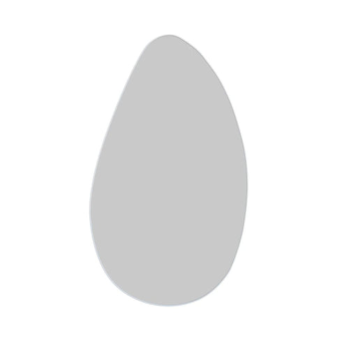 Miel Pebble Shape White Wall Mirror