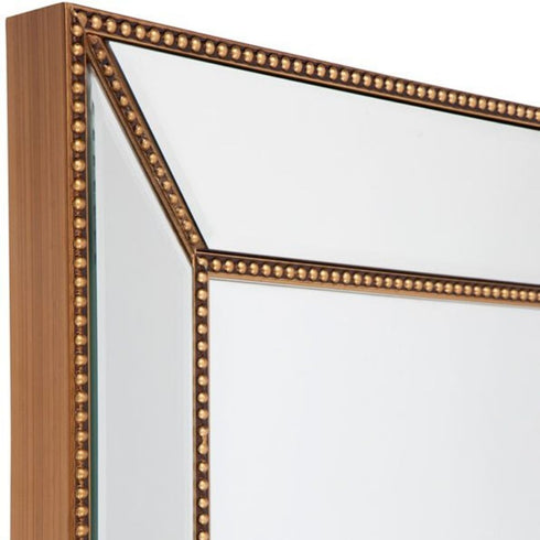 Zeta Gold Beaded Frame Wall Mirror