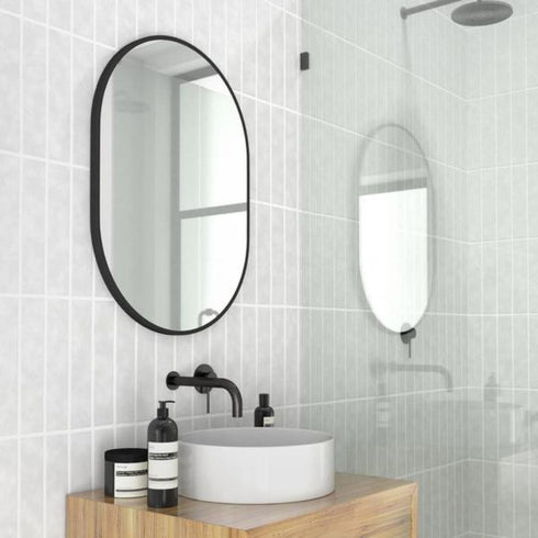 Aaden Pill Black Wall Mirror
