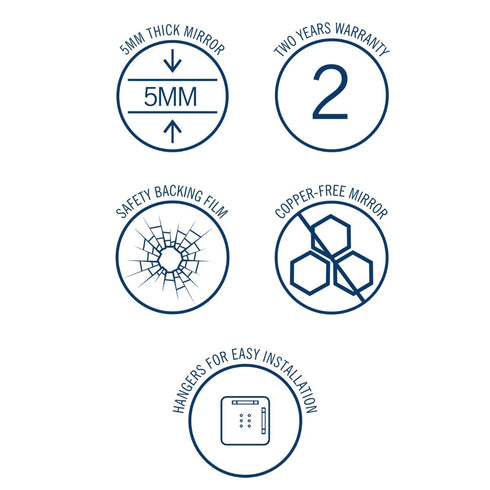 Cody Polished Oval Bathroom Mirror