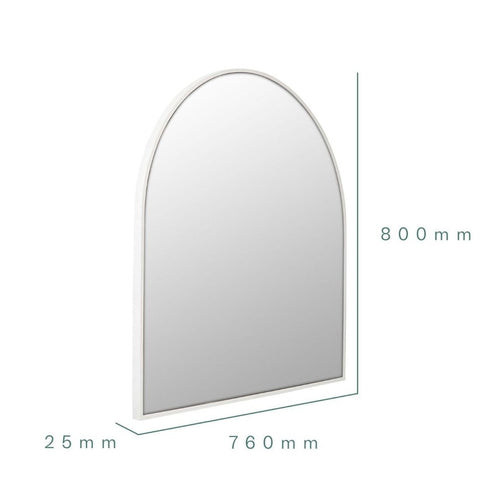Apsel Arch White Wall Mirror