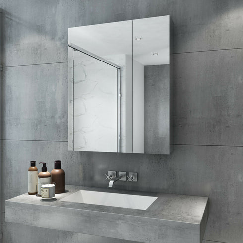Coralie Stainless Steel Wall Mounted Bathroom Mirror Cabinet