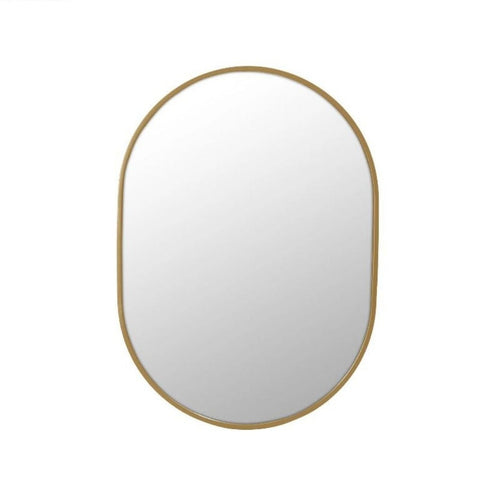 Aaden Pill Satin Brass Wall Mirror