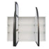 Myli 3-Door Arch Black Mirror Cabinet