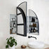 Myli 3-Door Arch Black Mirror Cabinet