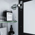 Myli 3-Door Arch Black Mirror Cabinet