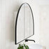 Myli 3-Door Arch Black Mirror Cabinet