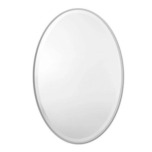 Elipse Silver Edge Oval Wall Mirror