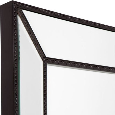 Zeta Beaded Black Wall Mirror