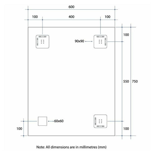 Sierra Bathroom Wall Mirror with Sandblasted Border