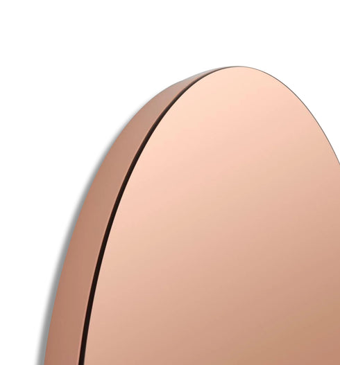 Mira Peach Tinted Round Mirror