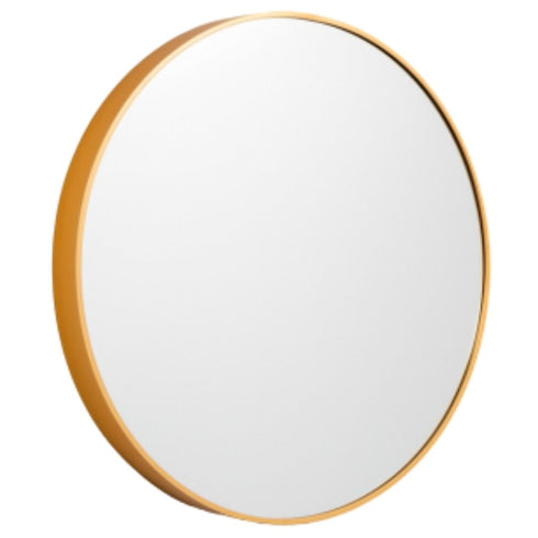 Simplicity Brass Round Wall Mirror