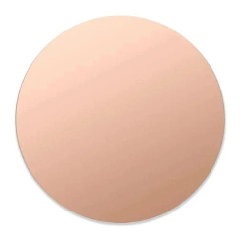 Mira Peach Tinted Round Mirror