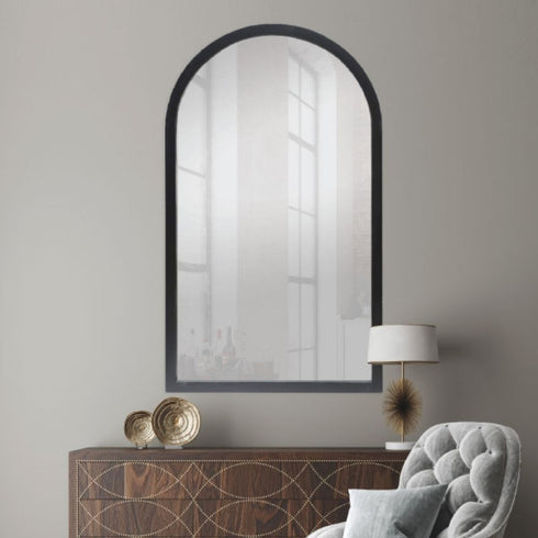 Angeliena Arch Black Wall Mirror